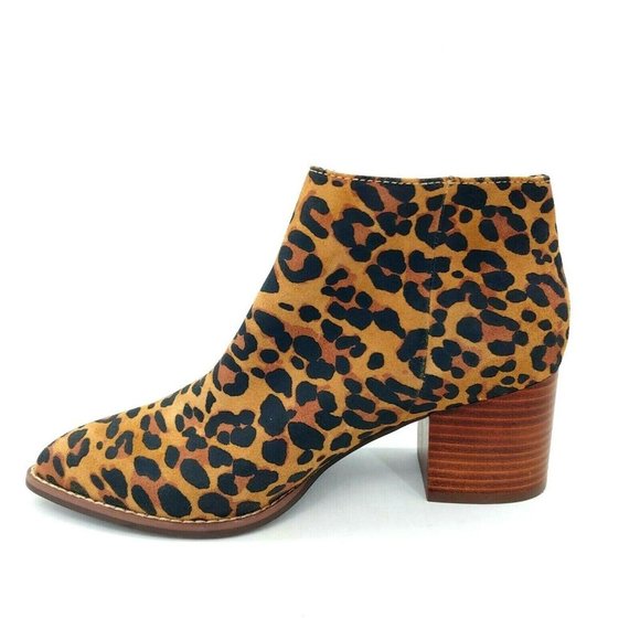 Seychelles Womens Suede Leopard Point Toe Ankle Boot 6 - Picture 2 of 10